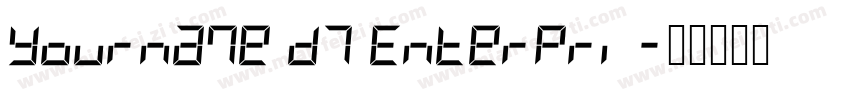 Yourname D7 Enterpri字体转换